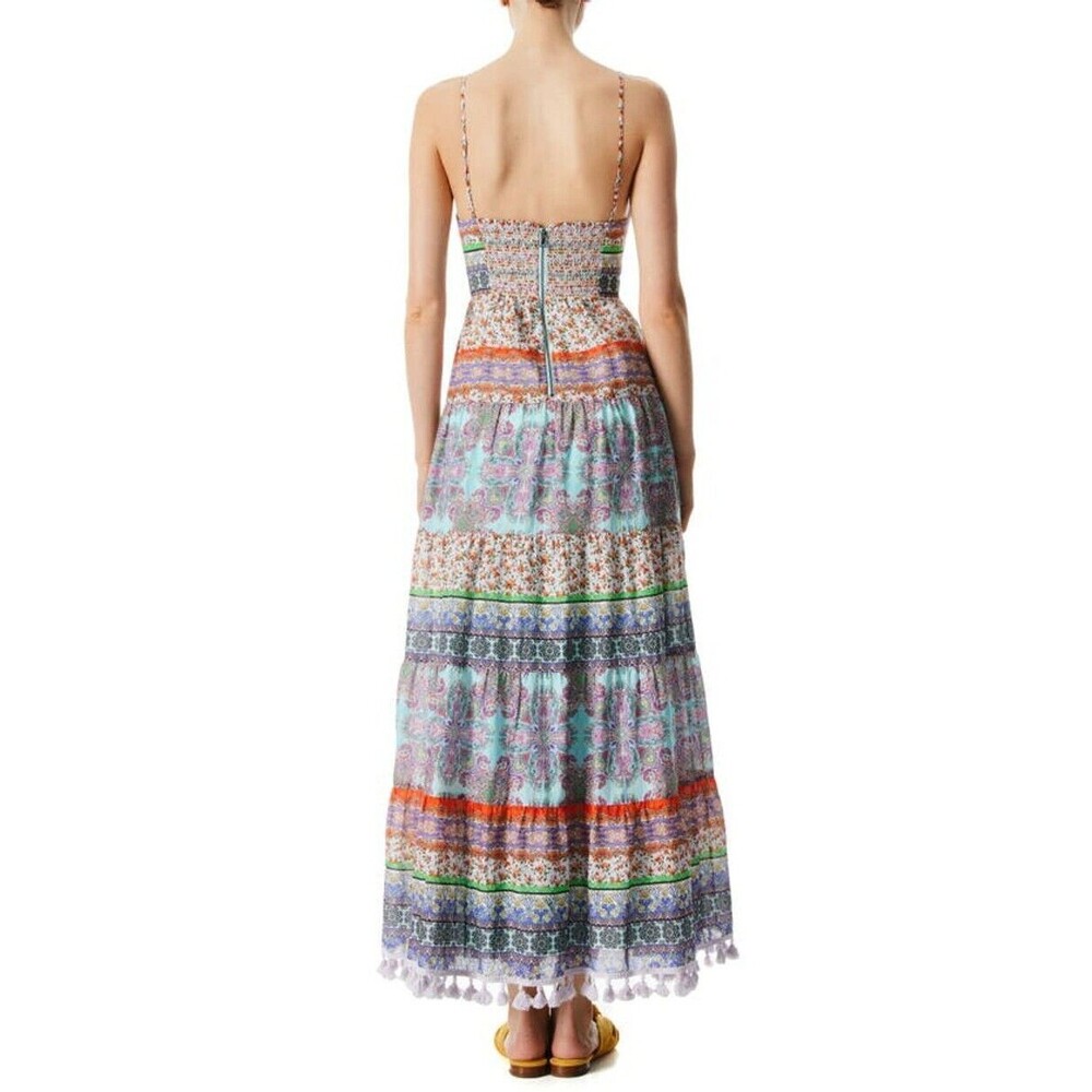 NWT. $595 Alice + Olivia Minka Tie Front Maxi Dress Sz 8 - Picture 5 of 12